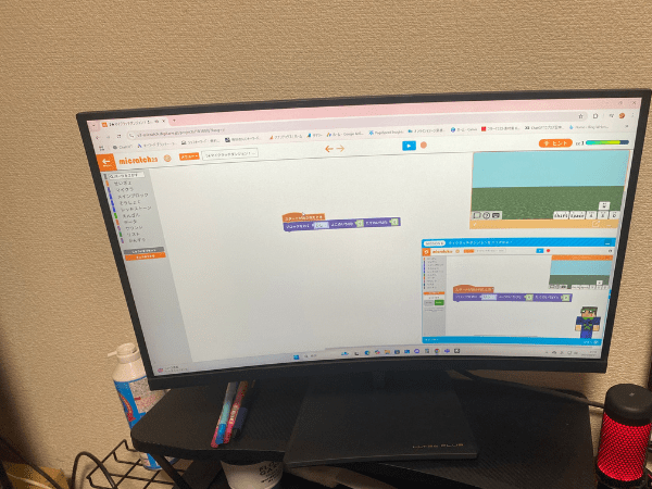 マイクラッチコースのブロックを置くためのレッスン