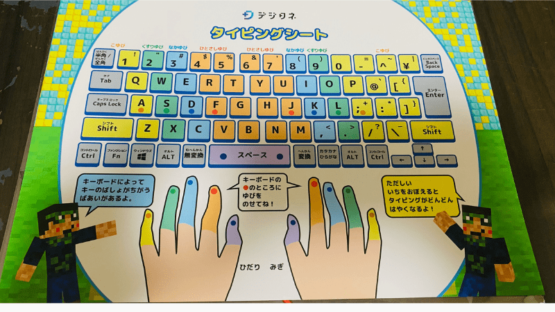 デジタネの無料体験でもらえるタイピングシート