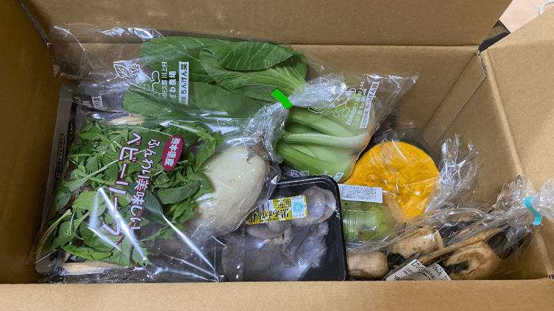 らでぃっしゅぼーやのお試しセットの中身を開封