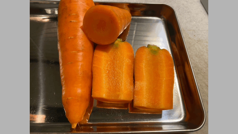 坂ノ途中から届いたニンジンの切った断面