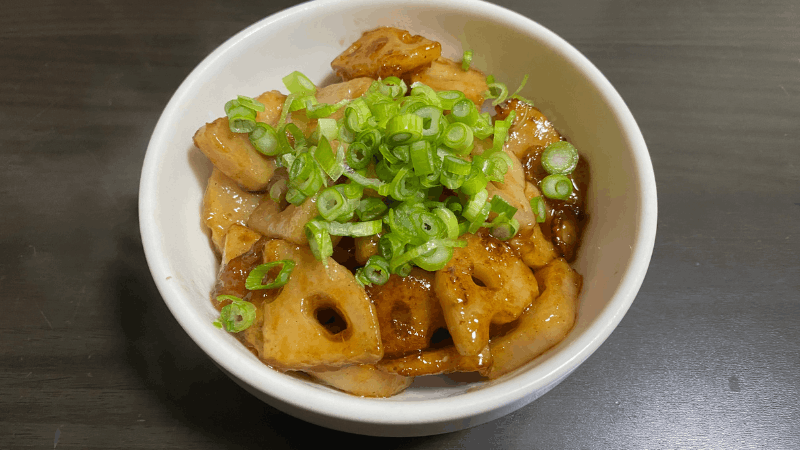 ビオマルシェから届いたレンコンを使って作った「れんこんの甘辛炒め」