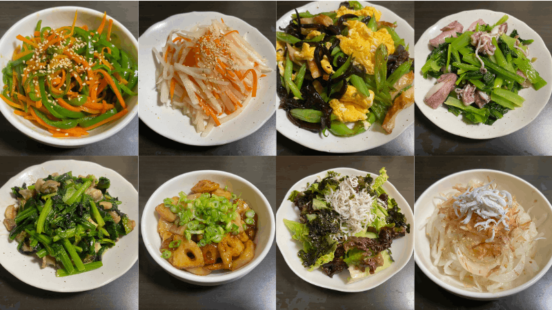 ビオマルシェから届いた食材で調理した料理全種類