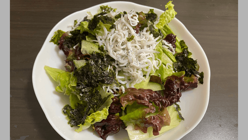 ビオマルシェのサニーレタスで作ったチョレギサラダ