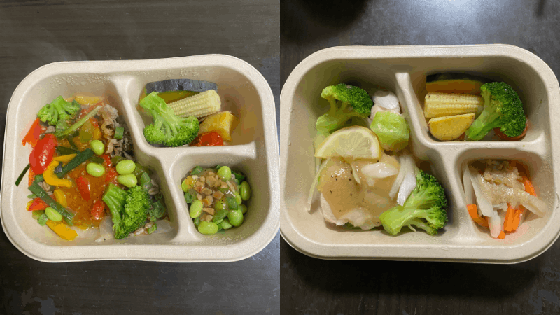 グリーンスプーンで実際に食べた「蒸し鶏と長ネギのさっぱり塩レモンだれ」と「野菜たっぷりの甘辛プルコギビーフ」